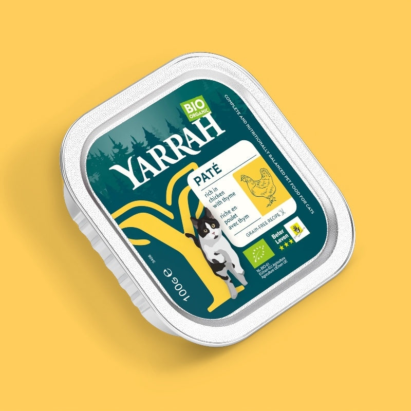 Pâté poulet avec thym pour chat BIO