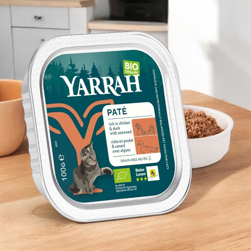 Pâté poulet & canard avec algues marines pour chat BIO