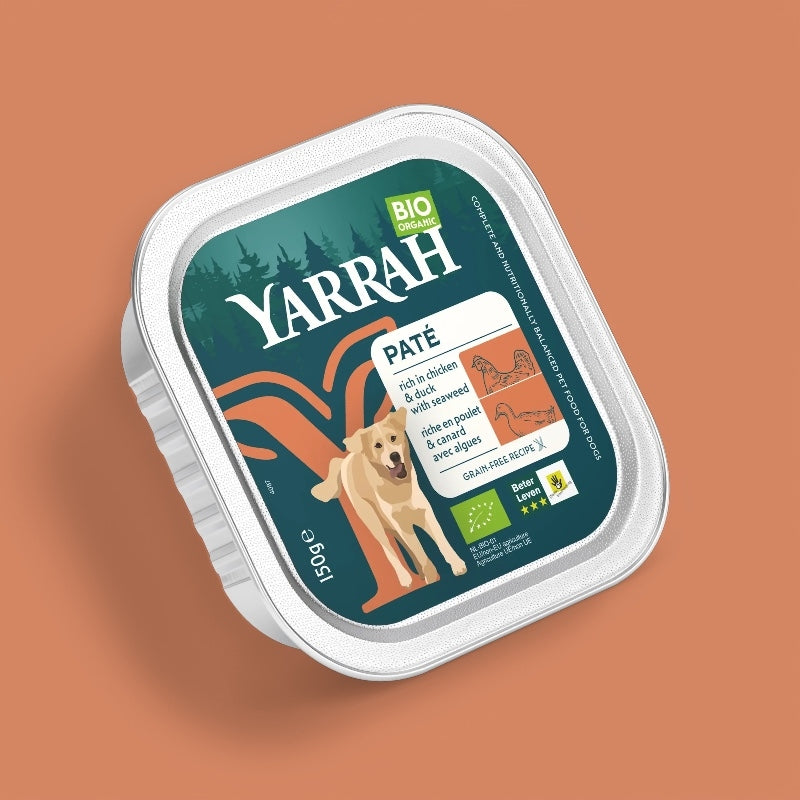 Pâté poulet & canard avec algues marines pour chien BIO