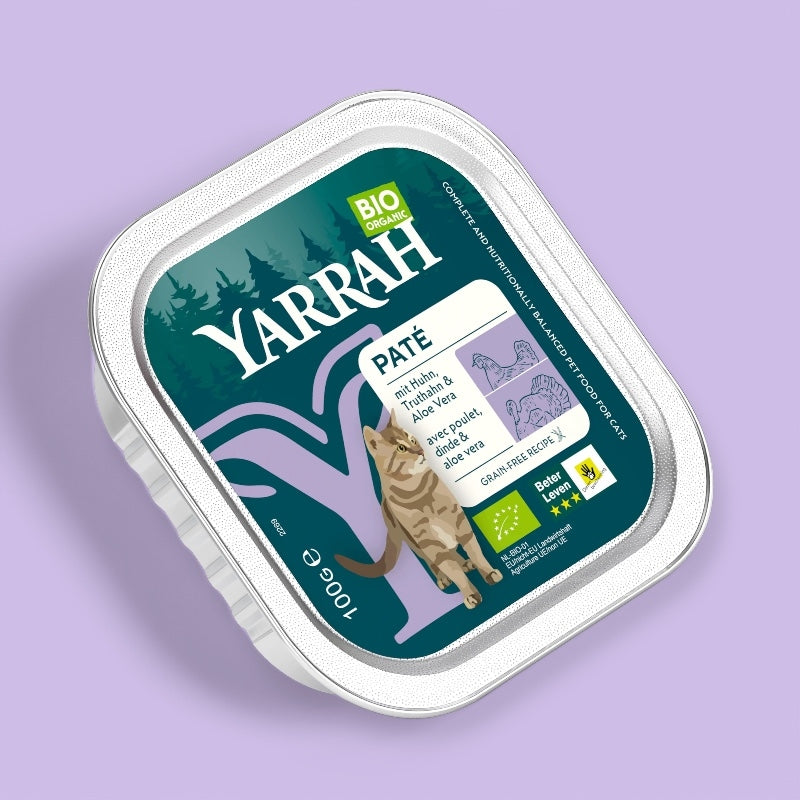 Pâté poulet & dinde avec aloe vera pour chat BIO