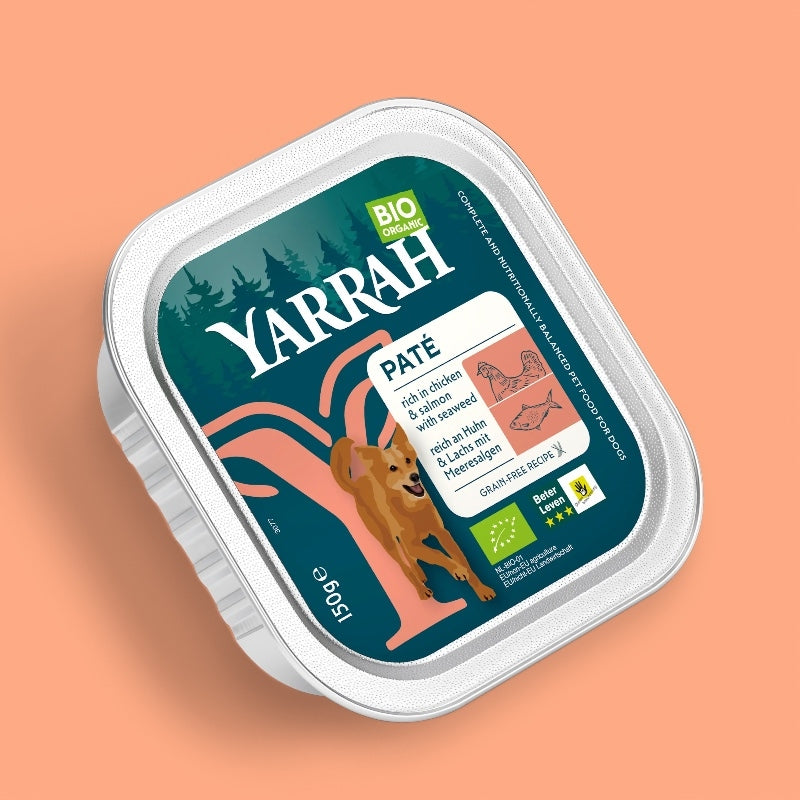 Pâté poulet & saumon pour chien BIO