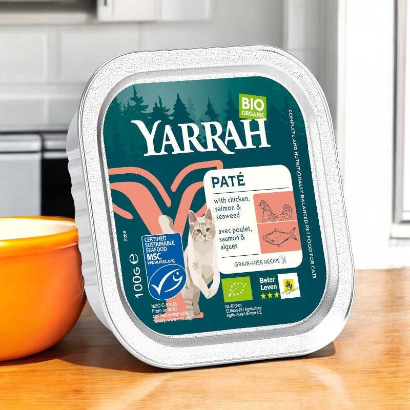 Pâté saumon avec algues marines pour chat BIO