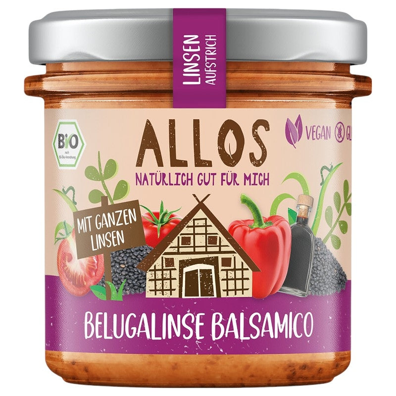 Allos - Pâté végétal lentilles beluga & vinaigre balsamique BIO 140g