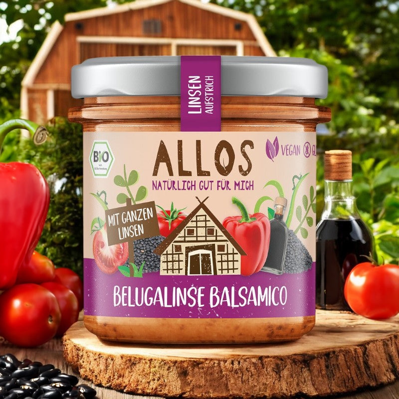 Allos - Pâté végétal lentilles beluga & vinaigre balsamique BIO 140g
