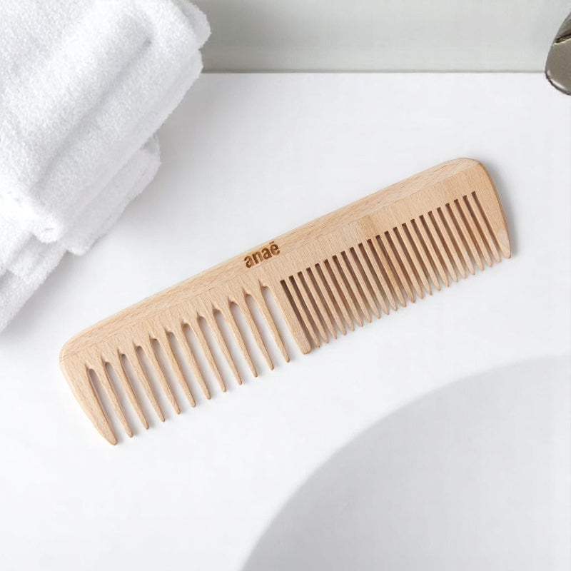 Anaé - Peigne double dents en bois