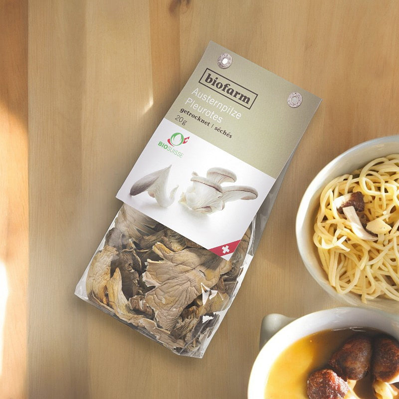 Biofarm - Bio-Schweizer getrocknete Austernpilze 20g