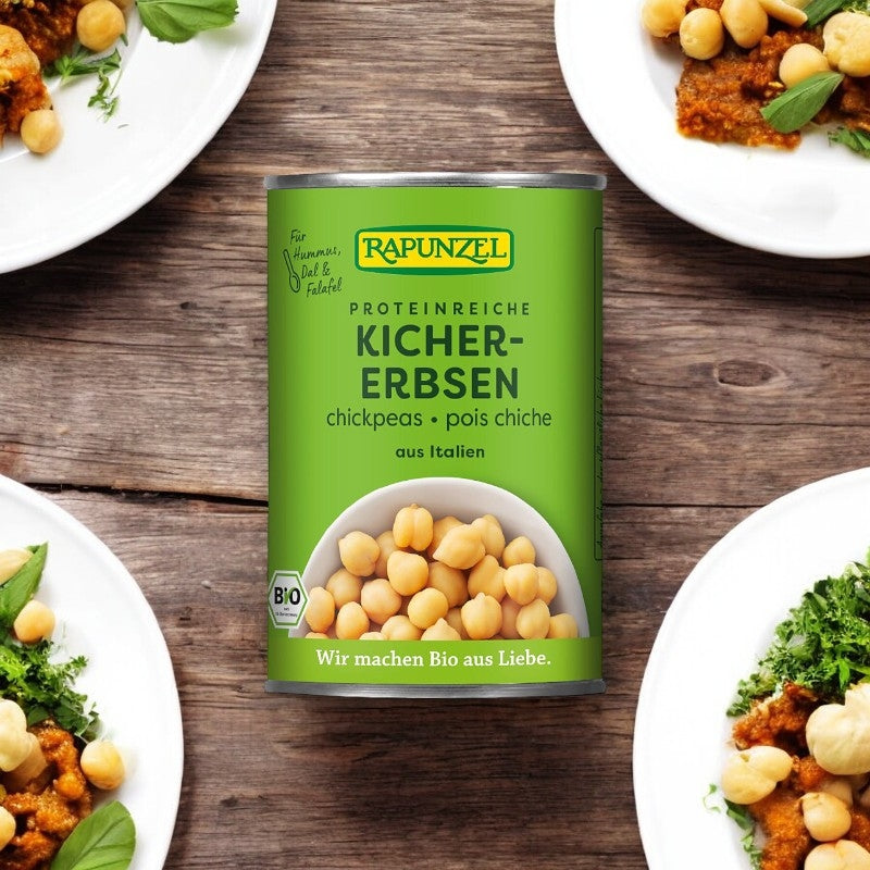 Bio-Kichererbsen aus der Dose - 400 g - Rapunzel