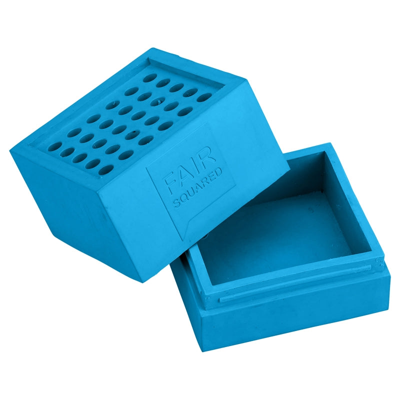 Fair Squared - Porte-savon en caoutchouc naturel bleu 1 pièce