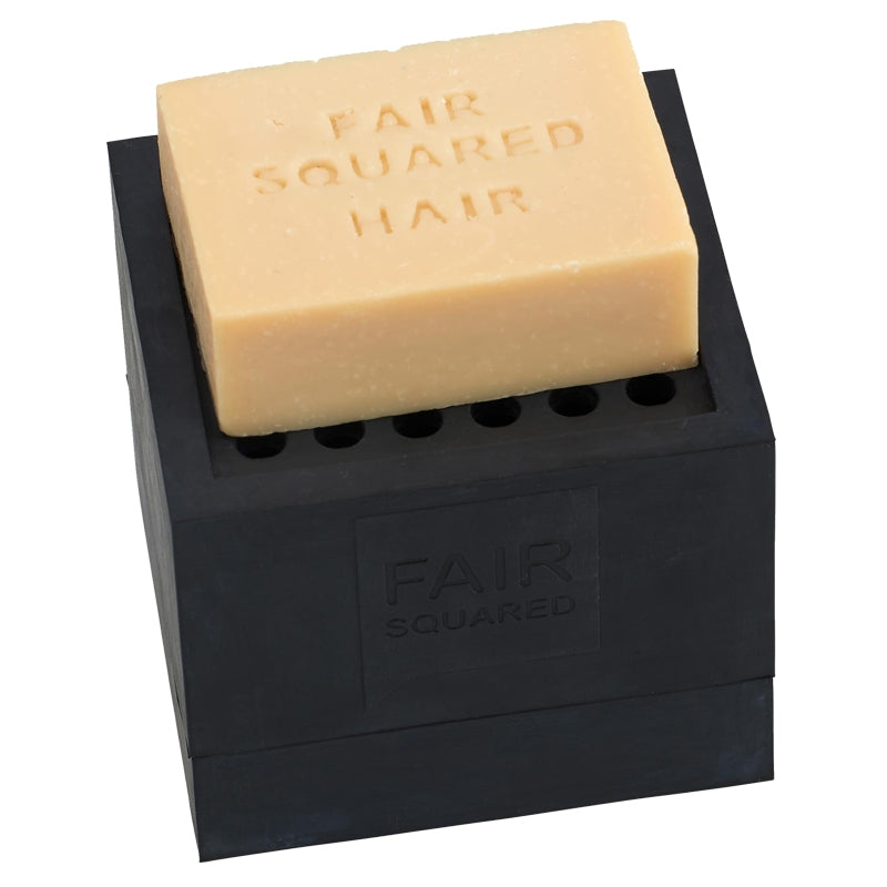 Fair Squared - Porte-savon en caoutchouc naturel noir 1 pièce