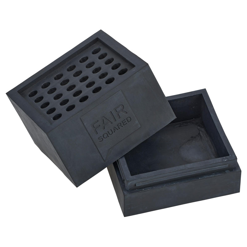 Fair Squared - Porte-savon en caoutchouc naturel noir 1 pièce