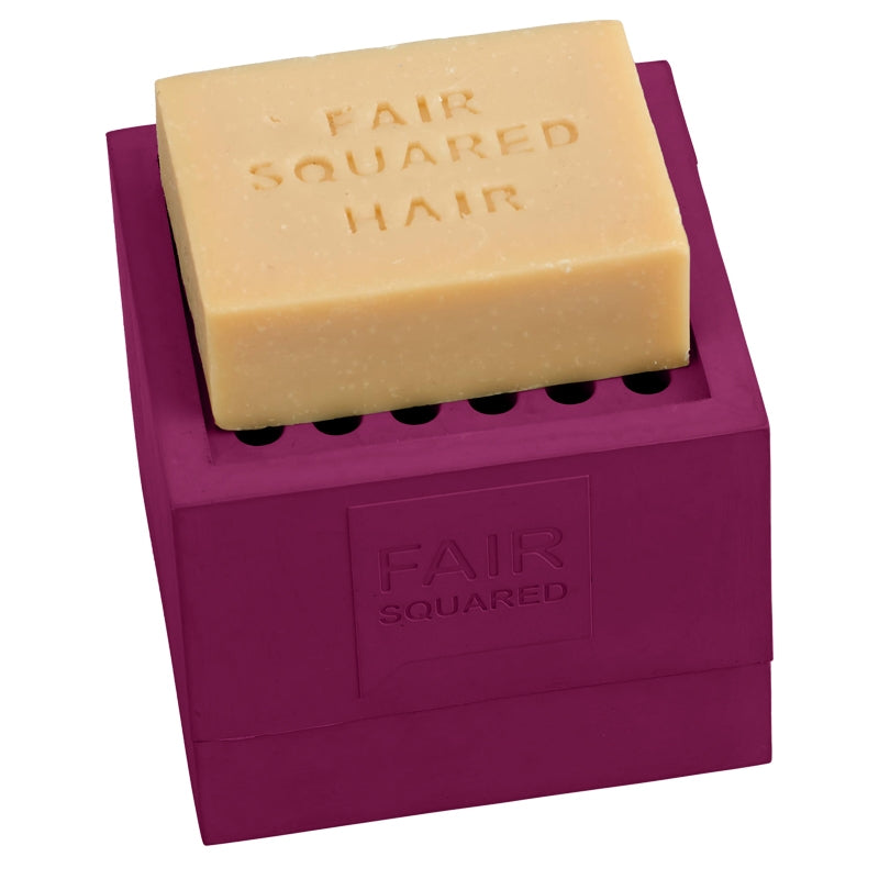 Fair Squared - Porte-savon en caoutchouc naturel violet 1 pièce