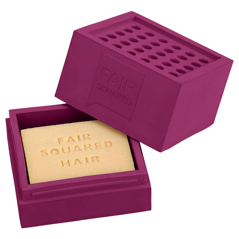 Fair Squared - Porte-savon en caoutchouc naturel violet 1 pièce