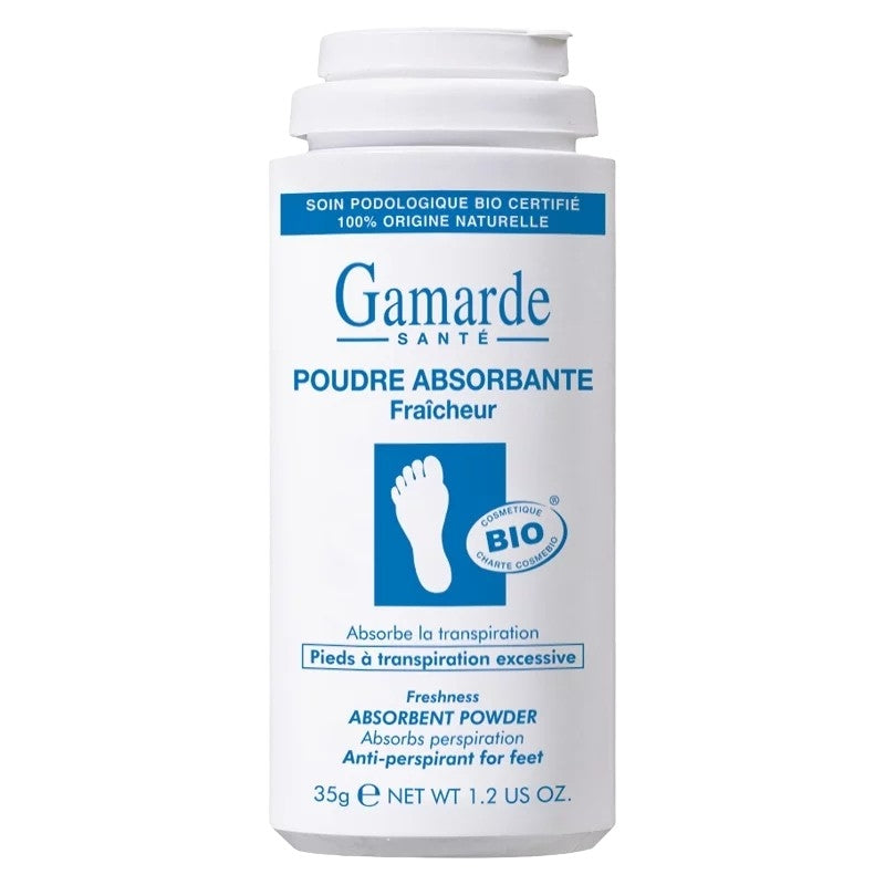 Gamarde - Poudre absorbante fraîcheur BIO - pieds à transpiration excessive - 35g