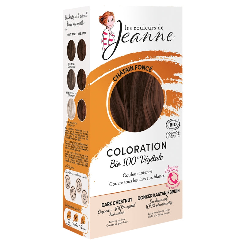 Les Couleurs de Jeanne - Coloration végétale BIO châtain foncé 2x50g