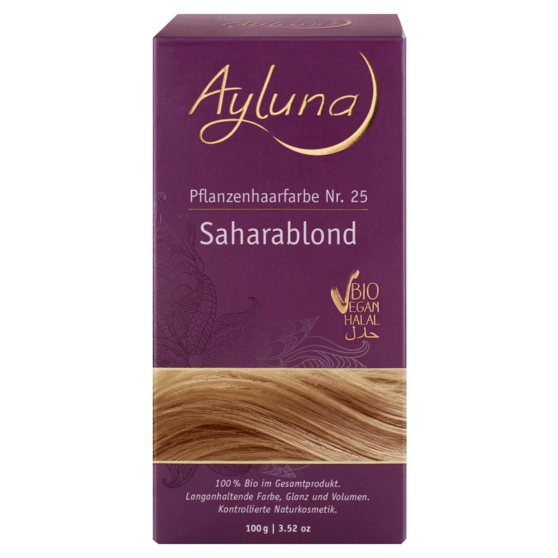 Ayluna - Poudre colorante végétale BIO N°25 blond sahara 100g