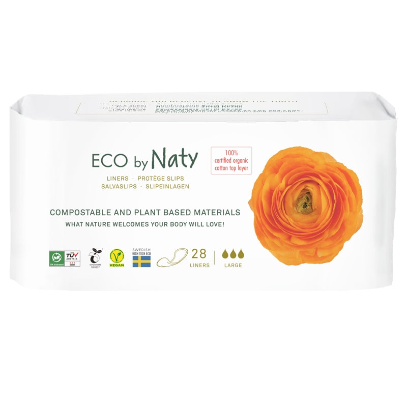 Bio-Slipeinlagen Naty Large - leichte Blutung, ohne Kunststoff (28 Stück)