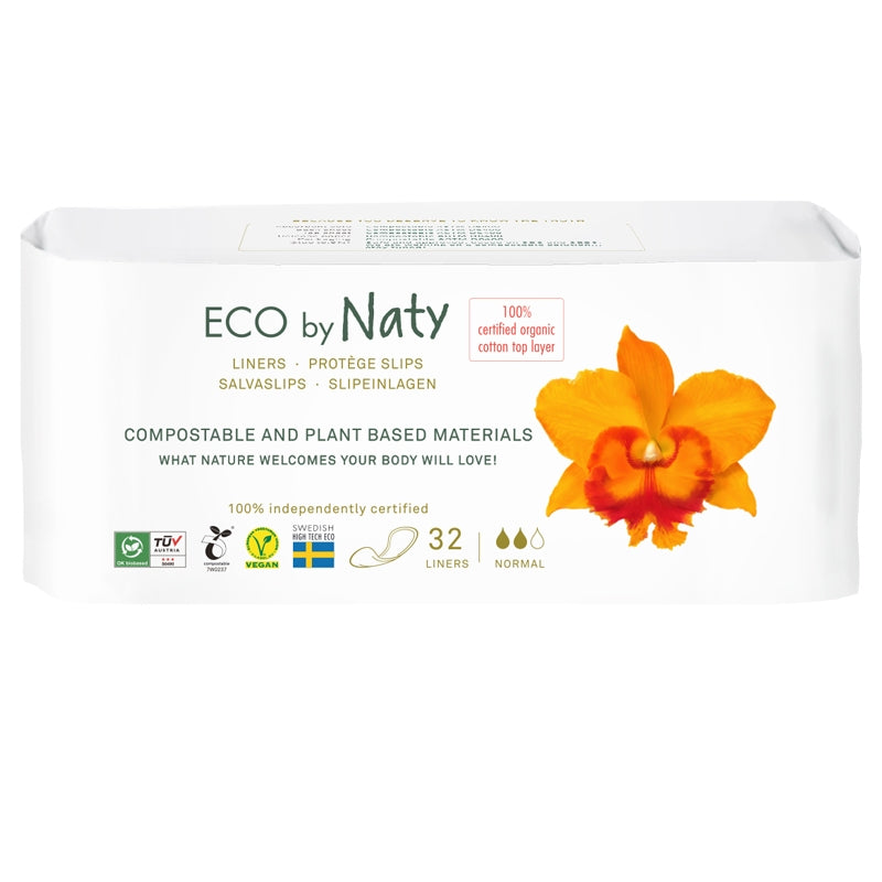 Protège-slips bio Naty Normal - flux très léger, sans plastique (32 pièces)