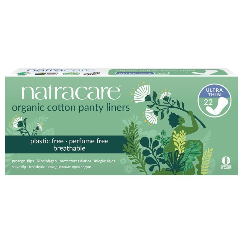 Protège-slips bio Ultra minces Natracare - coton GOTS, invisibles (22 pièces)