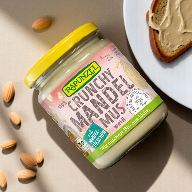 Bio-Mandelbutter, knusprig, weiß - 250 g - Rapunzel