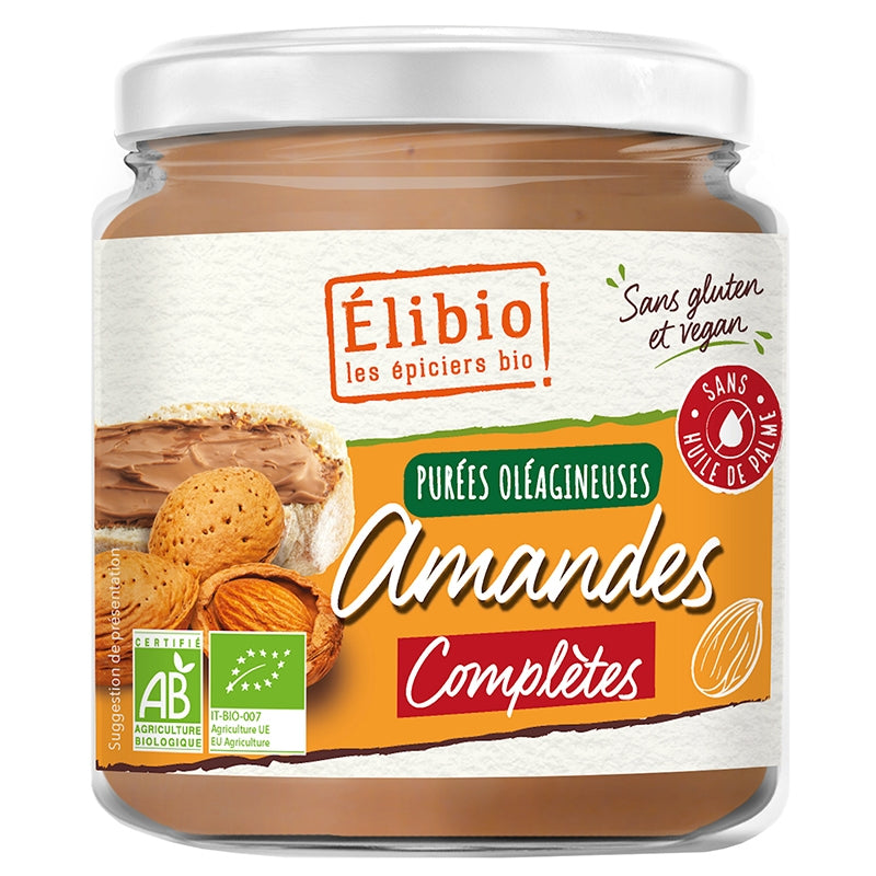 Elibio - Purée d'amandes complètes BIO 250g