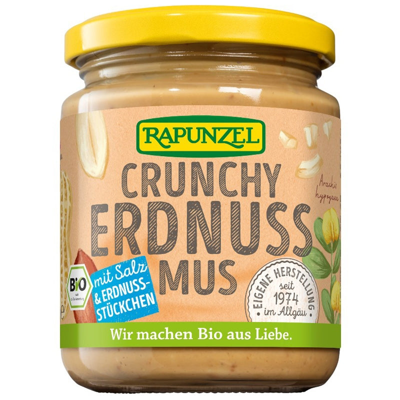 Bio-Erdnussbutter mit Salz, knusprig, 250 g - Rapunzel