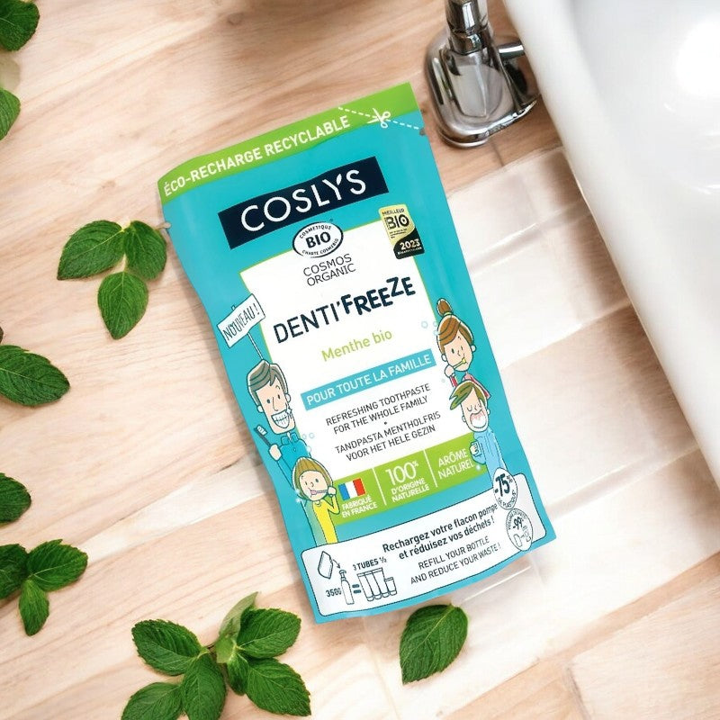 Coslys - Recharge dentifrice famille BIO menthe sans fluor 350g