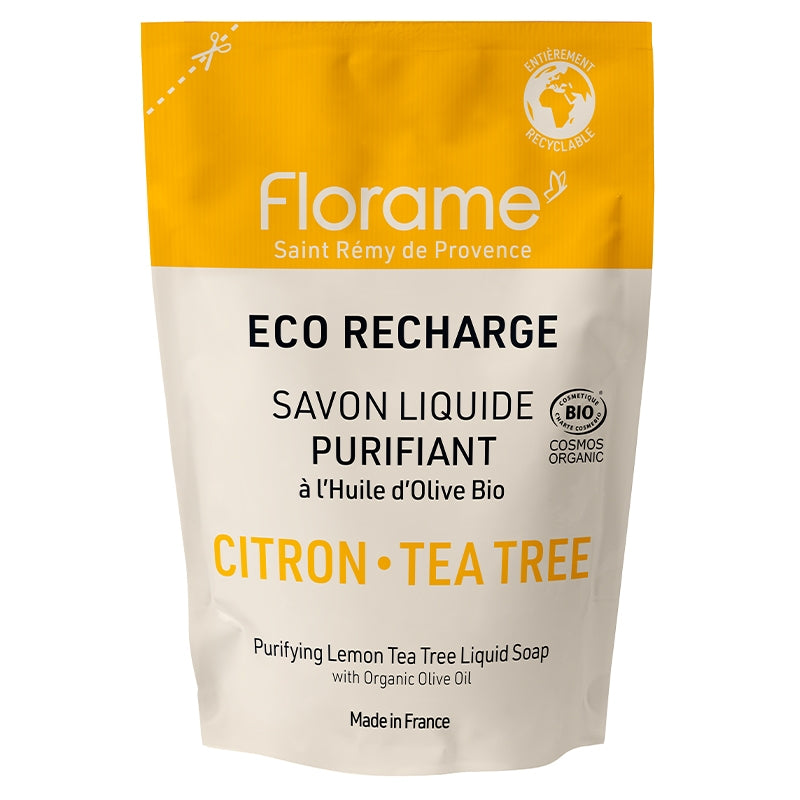Florame - Recharge savon liquide BIO citron & tea tree 470ml