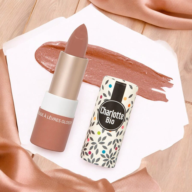 Charlotte Bio - Rouge à lèvres brillant nude moka BIO 3.5g