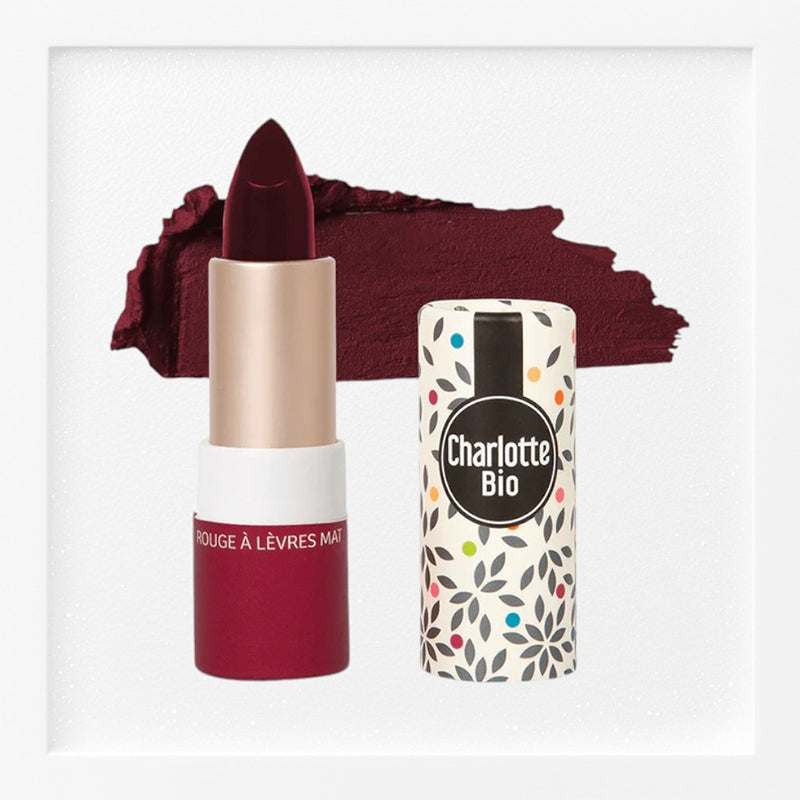 Charlotte Bio - Rouge à lèvres mat rouge figue BIO 3.5g