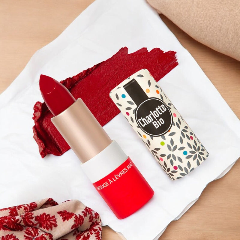 Charlotte Bio - Rouge à lèvres mat rouge passion BIO 3.5g