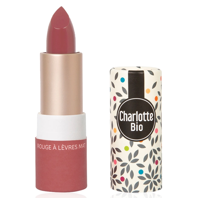 Charlotte Bio - Rouge à lèvres mat rouge rosé BIO 3.5g