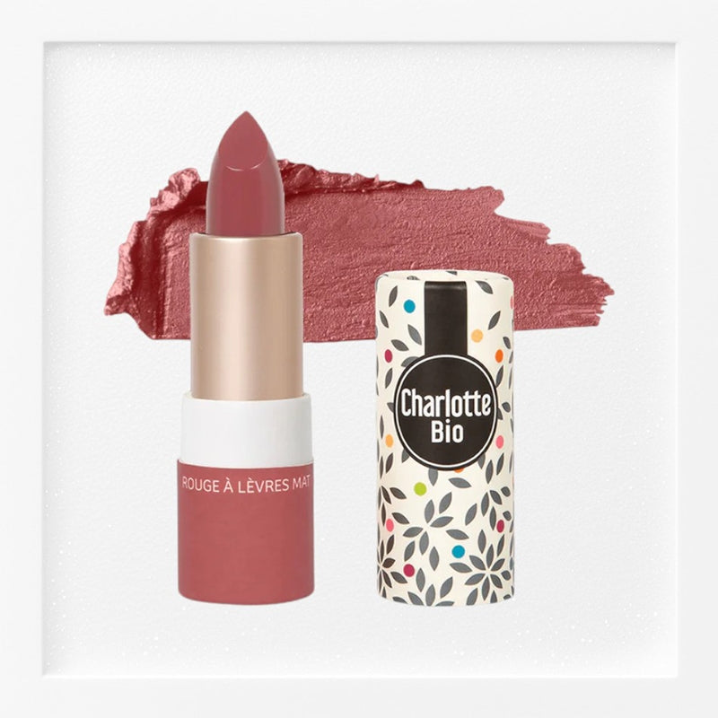 Charlotte Bio - Rouge à lèvres mat rouge rosé BIO 3.5g