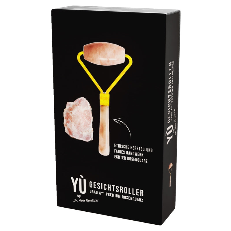 Rouleau de massage simple visage quartz rose