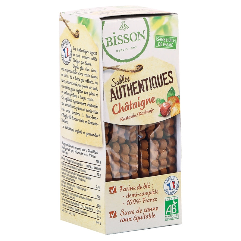 Bisson - Sablés authentiques à la châtaigne BIO 180g