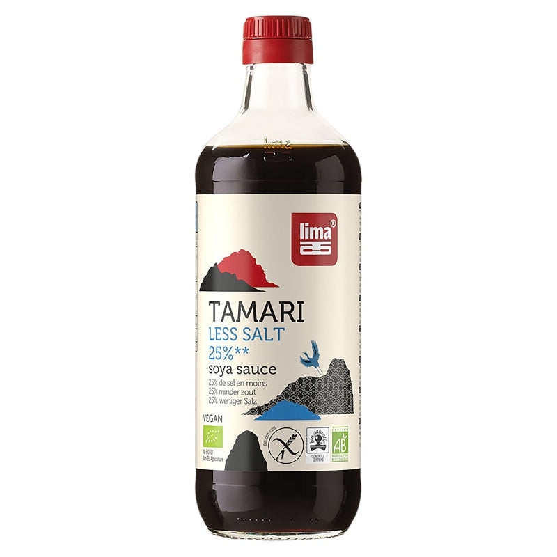 Lima - Sauce de soja avec 25% de sel en moins BIO Tamari 500ml