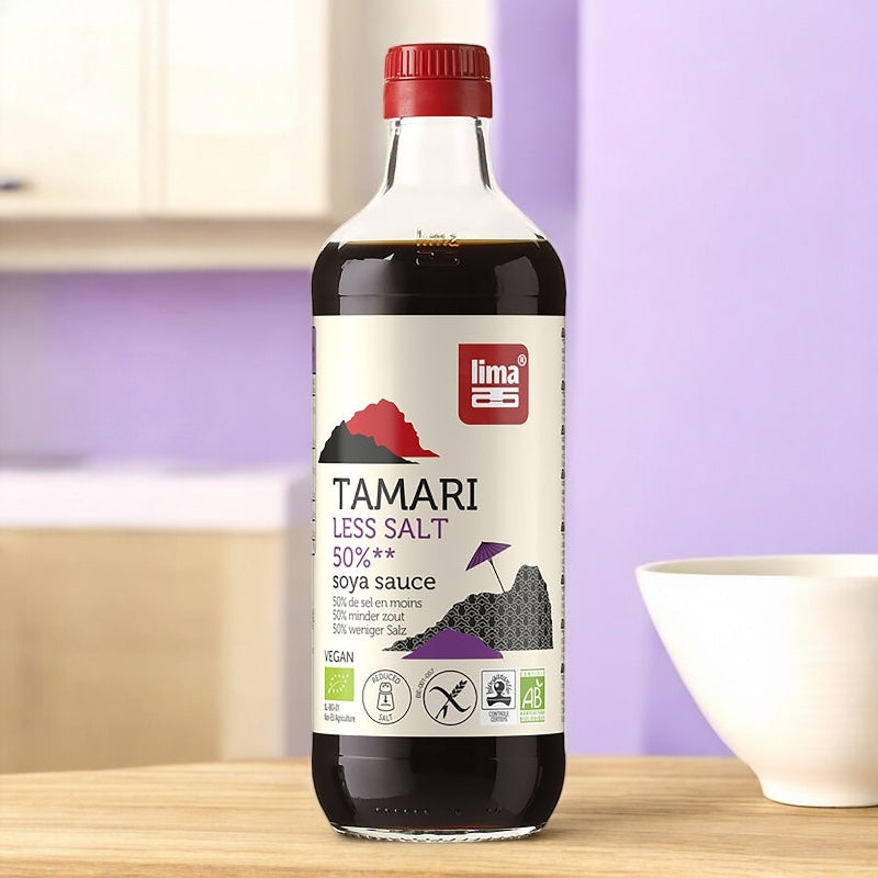 Lima - Sauce de soja avec 50% de sel en moins BIO Tamari 500ml