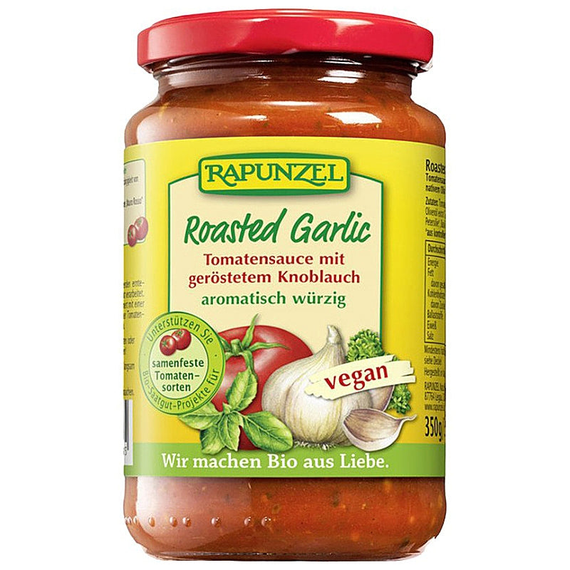 Bio-Tomatensoße mit geröstetem Knoblauch - 350 g - Rapunzel