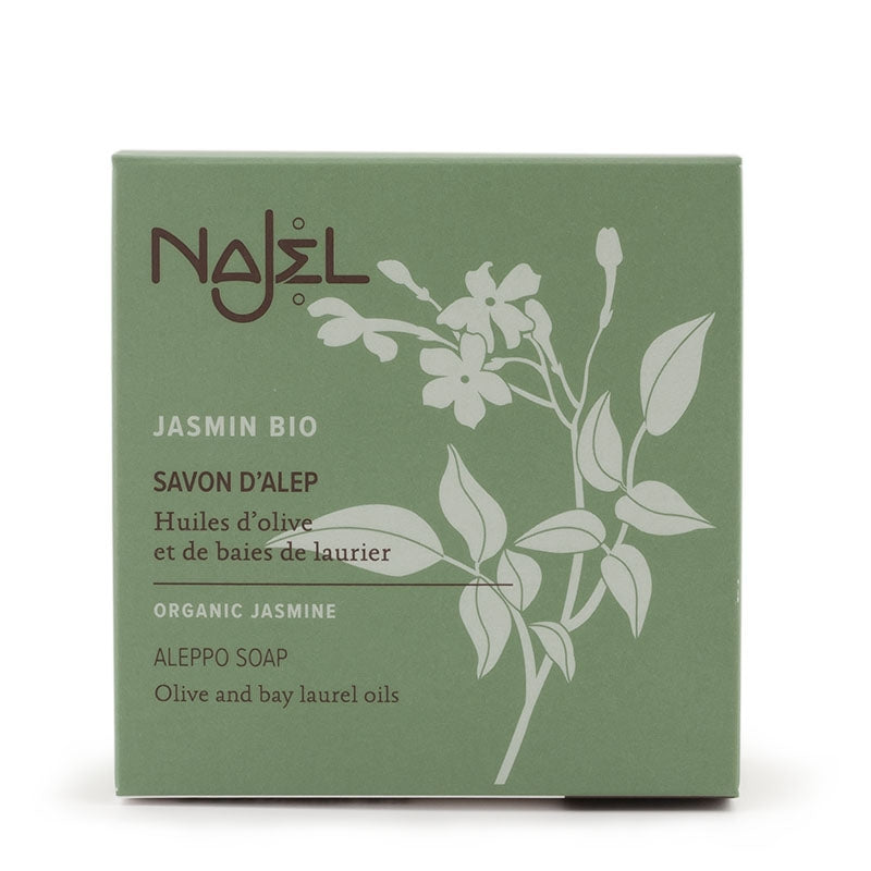 Savon d'Alep au jasmin BIO - huiles d'olive et baies de laurier