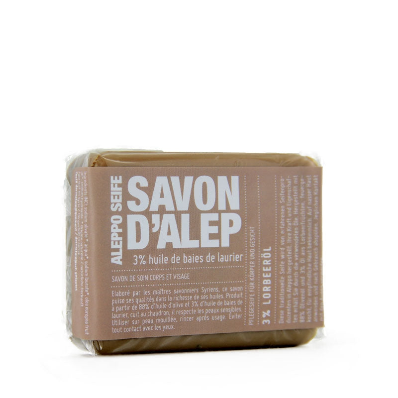 BIOnaturis - Savon d'Alep naturel 3% huile de laurier