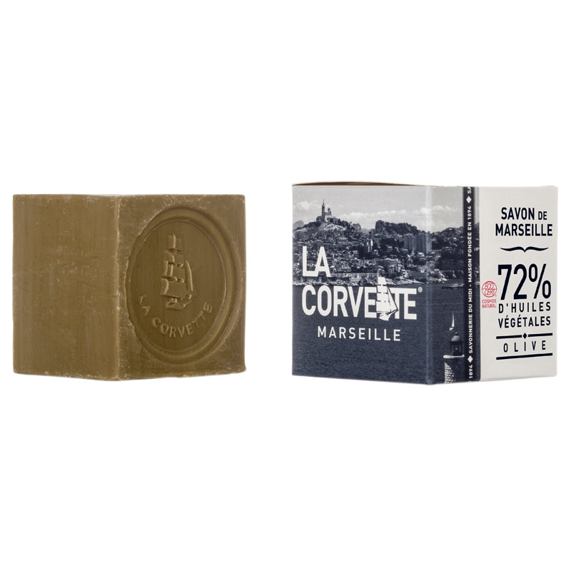 La Corvette - Savon de Marseille vert à l'huile d'olive 200g
