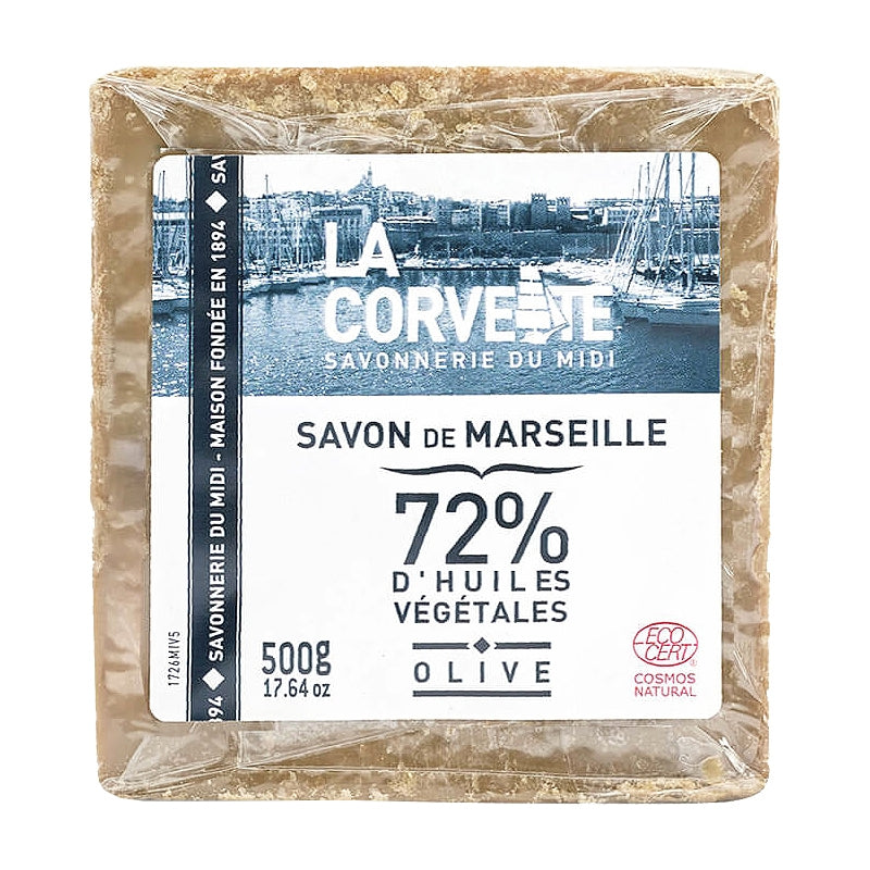 La Corvette - Savon de Marseille vert à l'huile d'olive Film 500g