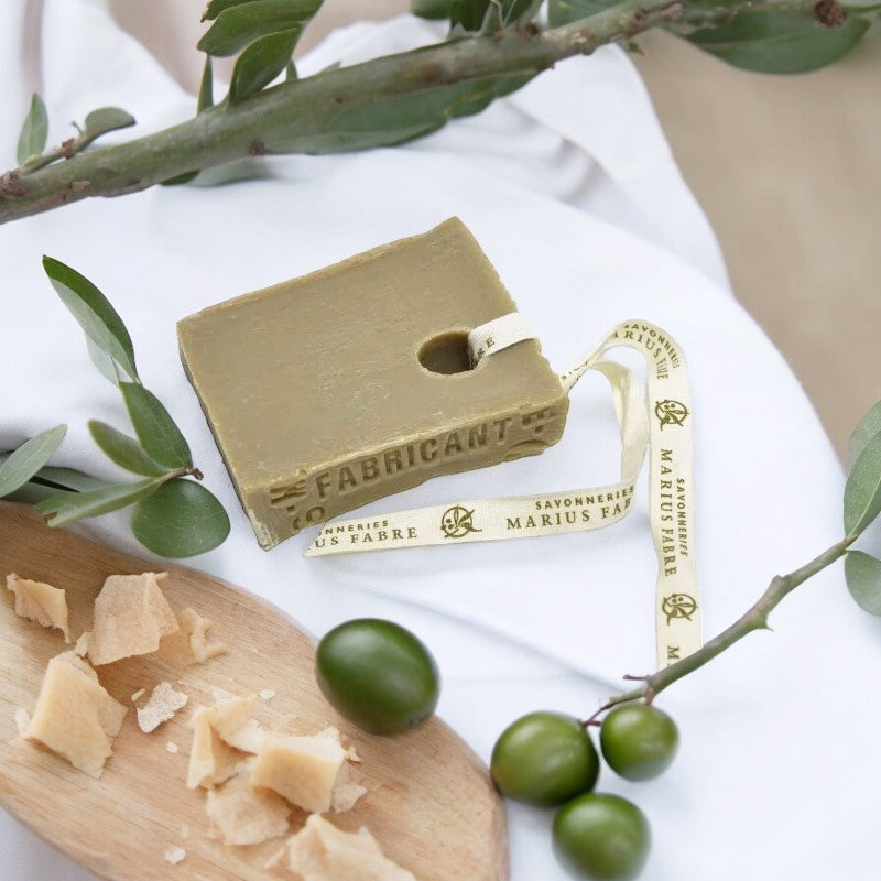 Savon de Marseille vert "en tranche" à l'huile d'olive