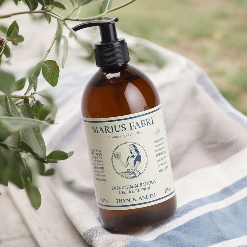 Savon liquide de Marseille au thym & à l'aneth - 500ml