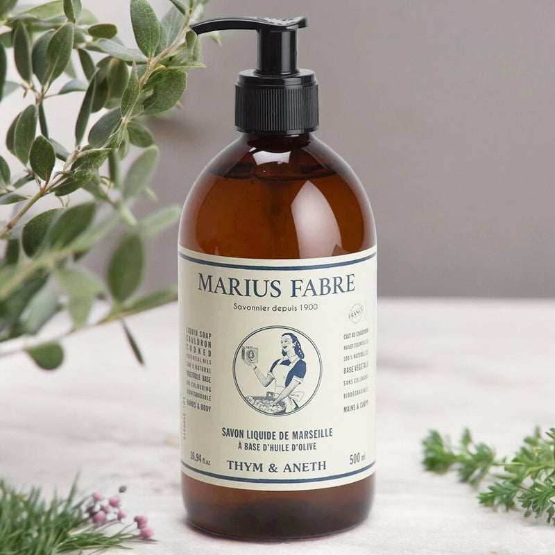 Savon liquide de Marseille au thym & à l'aneth - 500ml