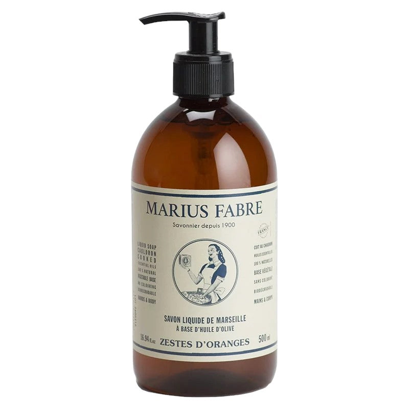 Savon liquide de Marseille aux zestes d'oranges - 500ml