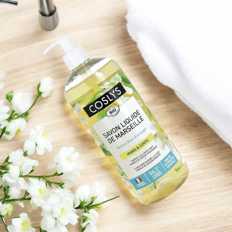 Coslys - Savon liquide de Marseille BIO fleur d'oranger 1l