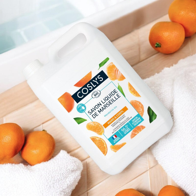 Coslys - Savon liquide de Marseille BIO olive & mandarine 5l