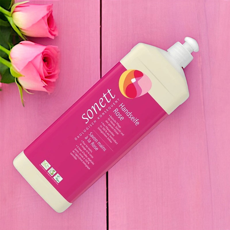 Flüssigseife für Hände, Gesicht & Körper Rose ECO - 1 l