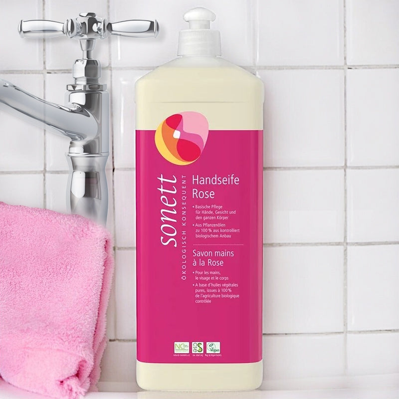 Savon liquide mains, visage & corps rose ECO - 1l
