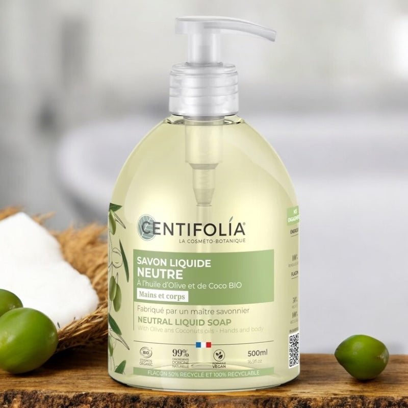Centifolia - Savon liquide neutre BIO olive & coco 500ml